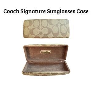 Coach Signature “C” Sunglasses Case | Brown Tan Hard Case